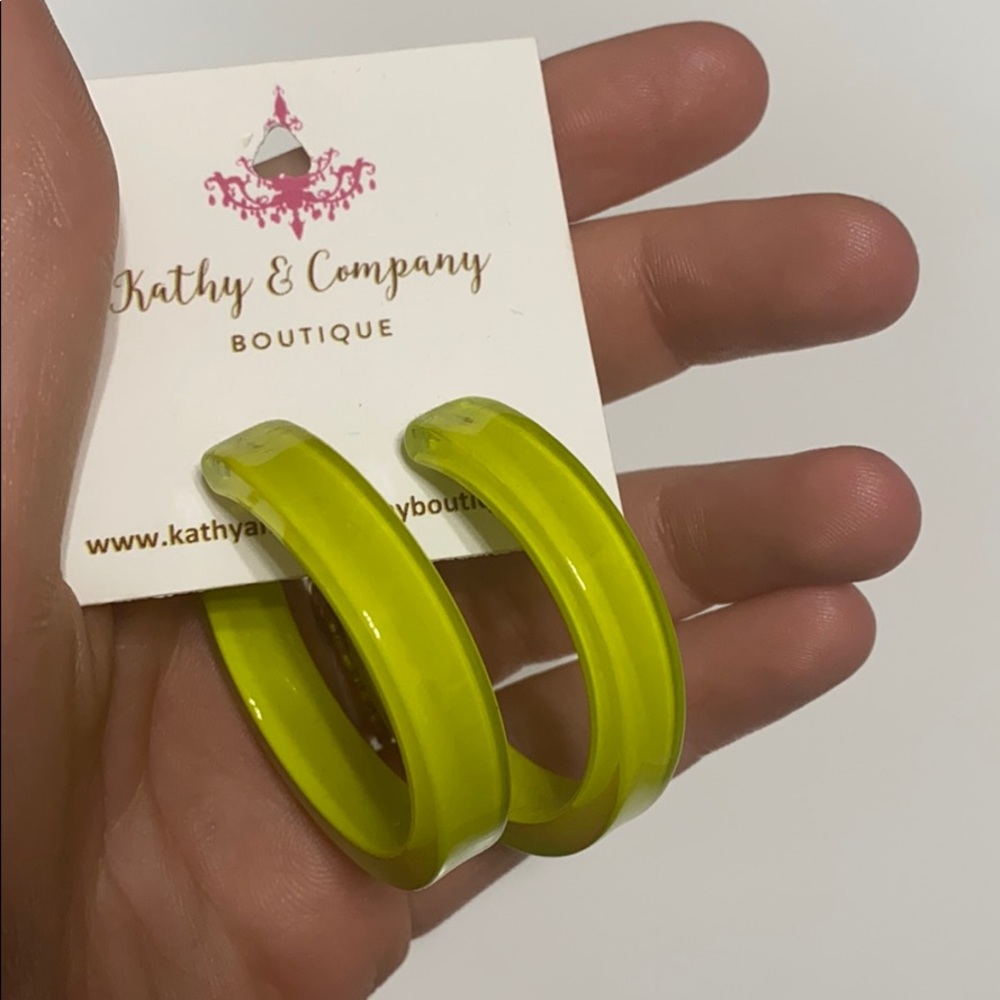 Resin Hoop Earrings